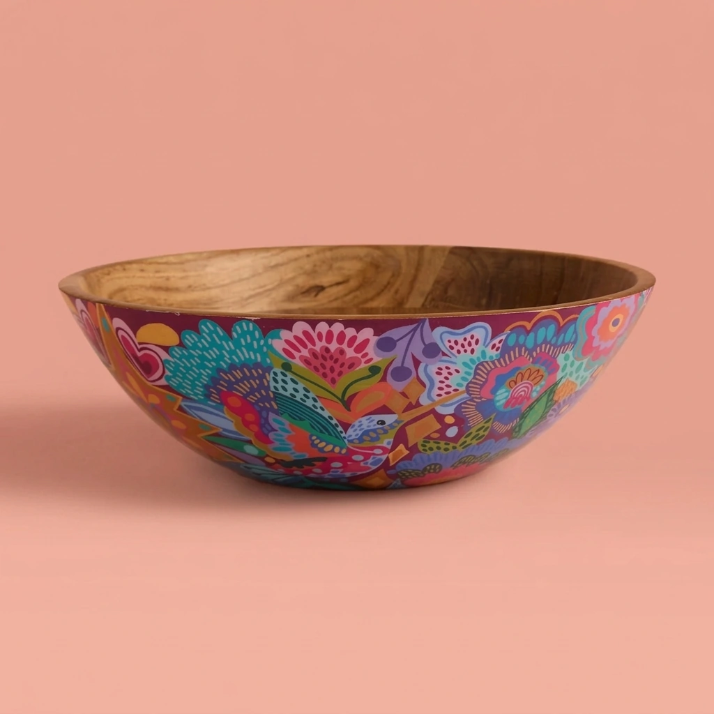 BOWL FOLKÁNICA MADERA 25 CM - 1