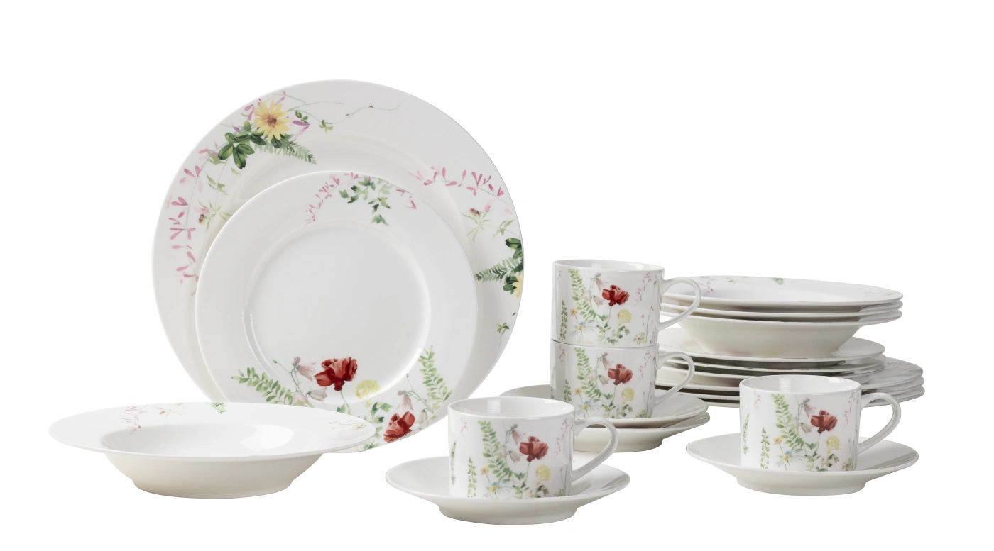 SET X20 VAJILLAS RIPLEY HOME FLOR - 1