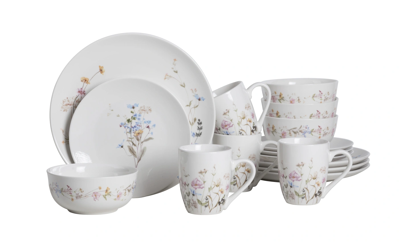 SET X20 VAJILLAS RIPLEY HOME FLOR - 2