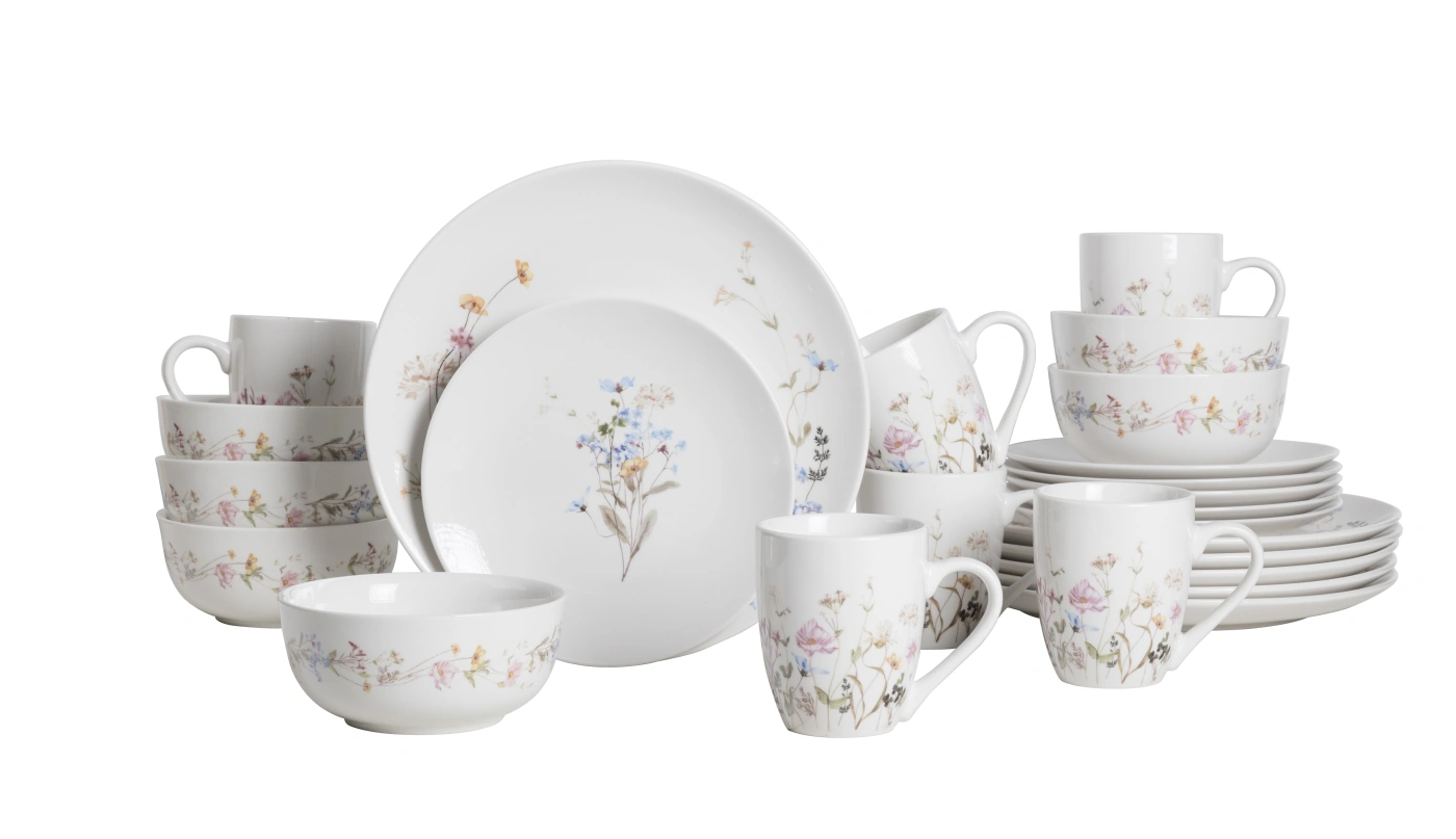 SET X20 VAJILLAS RIPLEY HOME FLOR - 4