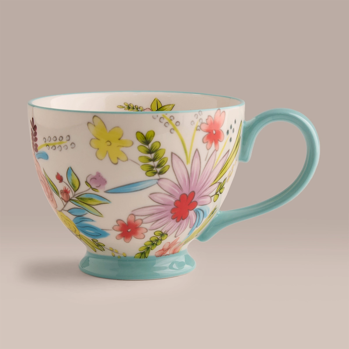 MUG RIPLEY HOME FLORES AQUA - 1