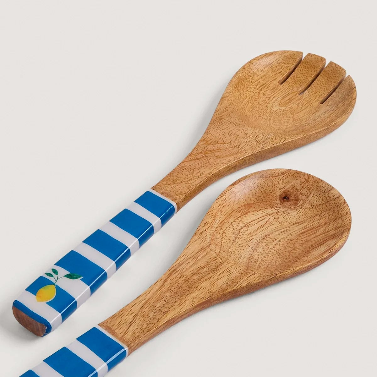 SET CUBIERTOS DE SERVIR RIPLEY HOME MADERA LÍNEAS AZUL - 3