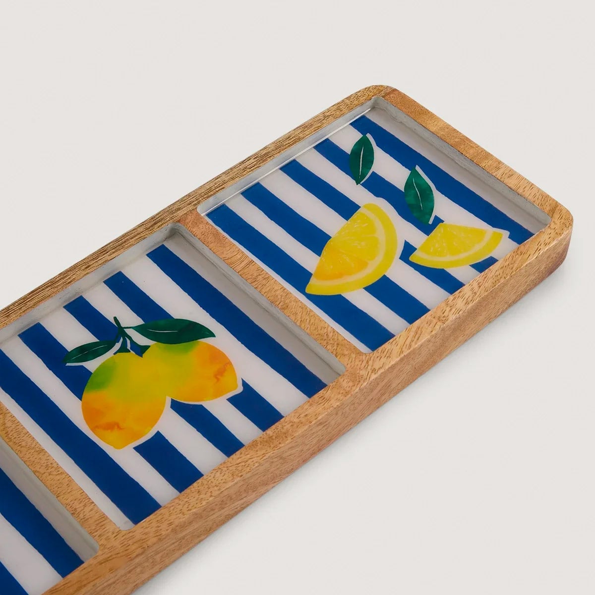 FUENTE RIPLEY HOME MADERA RECTANGULAR LÍNEAS AZUL - 3