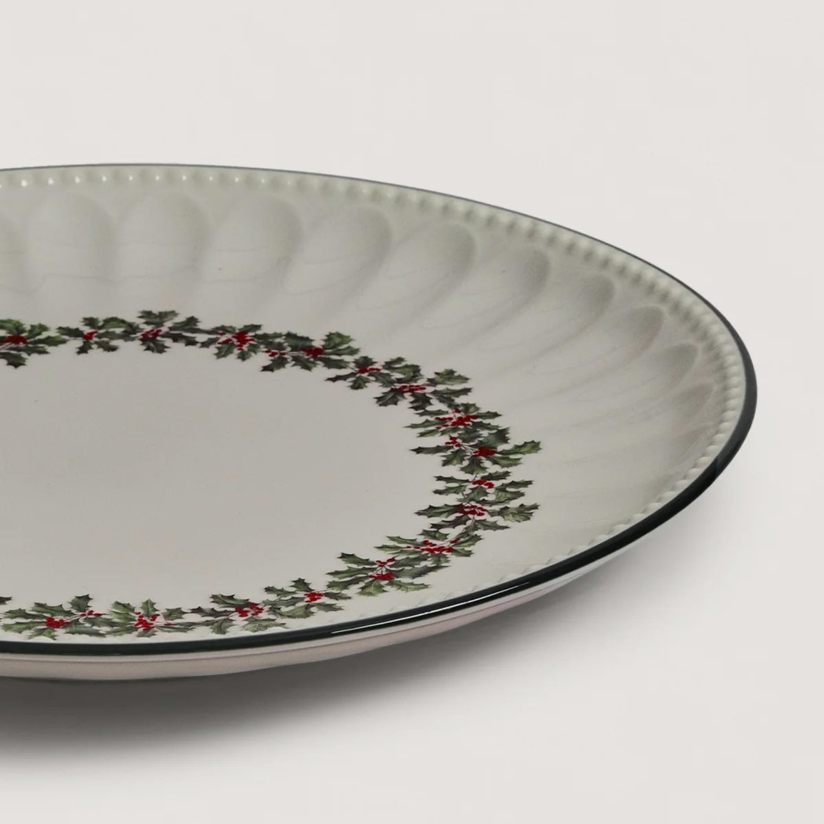 PLATO FONDO RIPLEY HOME RAMAS NAVIDAD BLANCO - 4