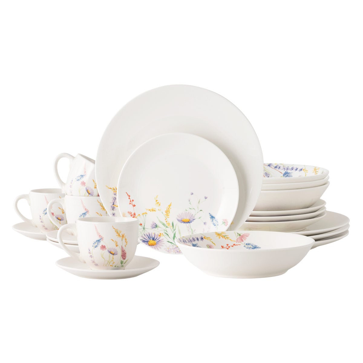 VAJILLA RIPLEY HOME SET PORCELANA FLORES 20 PIEZAS - 1