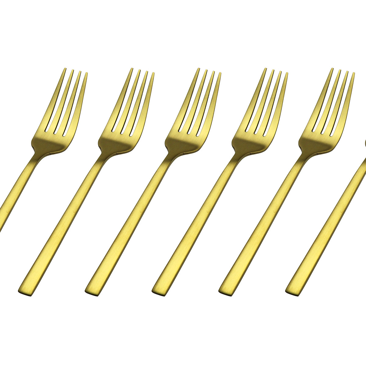 SET X6 TENEDORES RIPLEY HOME POSTRE DORADO - 1
