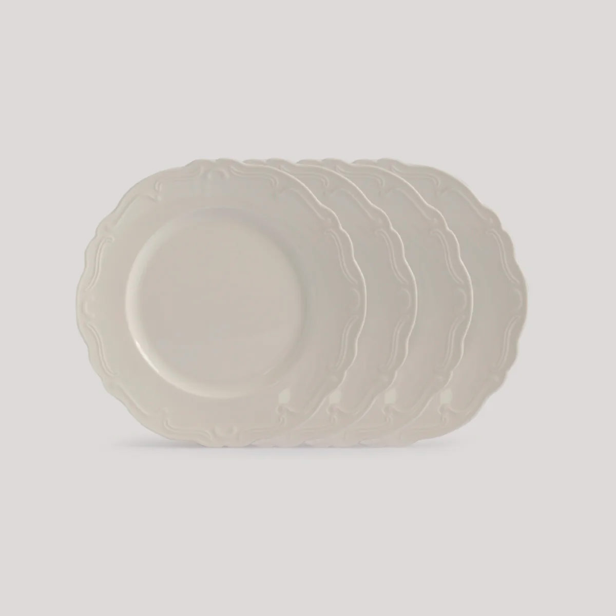 SET X4 PLATO FONDO RIPLEY HOME CLASSIC COLLECTION BLANCO - 4