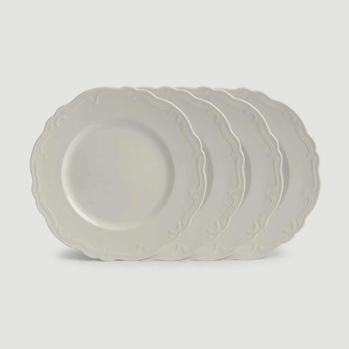 SET X4 PLATO ENSALADA/POSTRE RIPLEY HOME CLASSIC COLLECTION BLANCO - 1