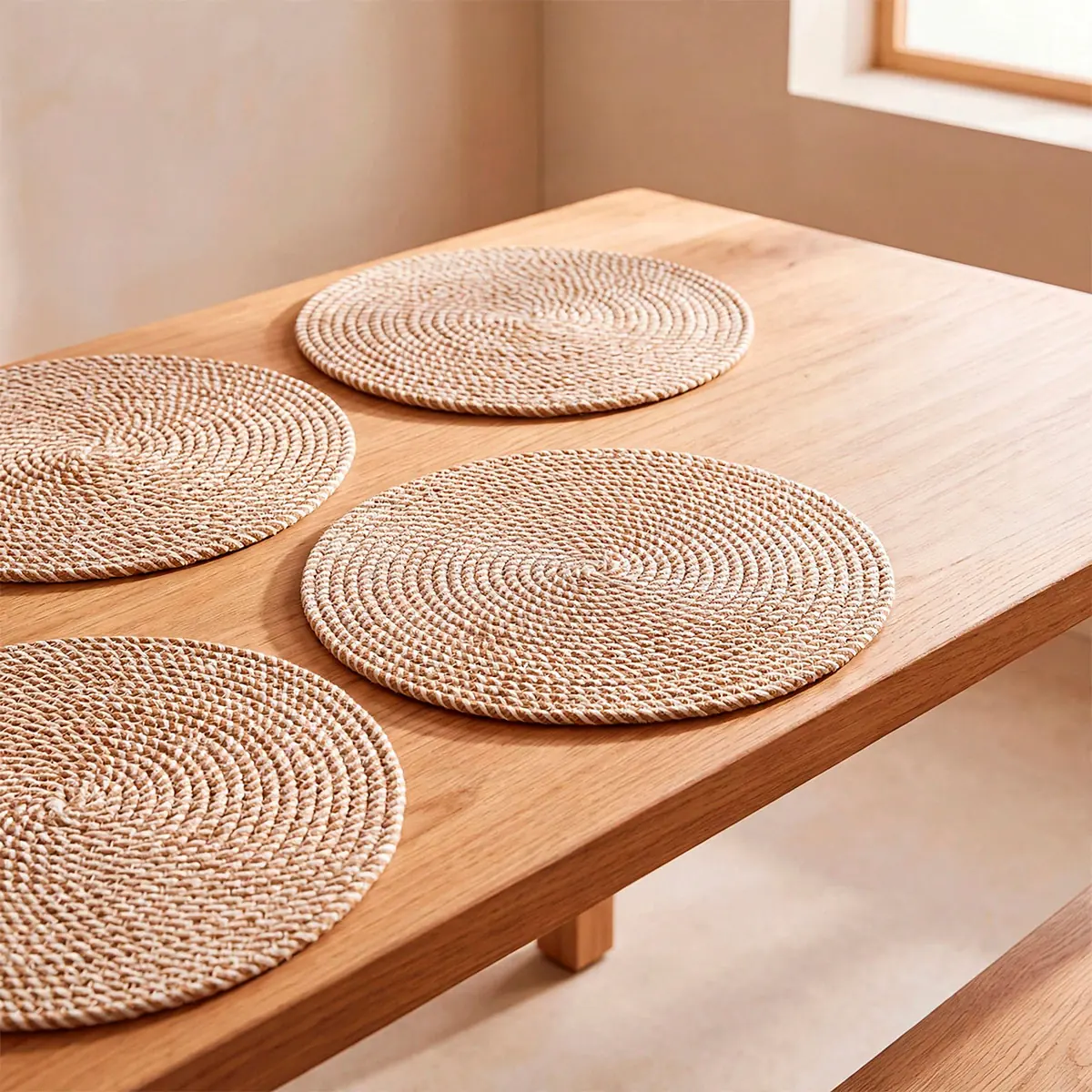 SET X4 INDIVIDUALES RIPLEY HOME BICOLOR BEIGE - 1