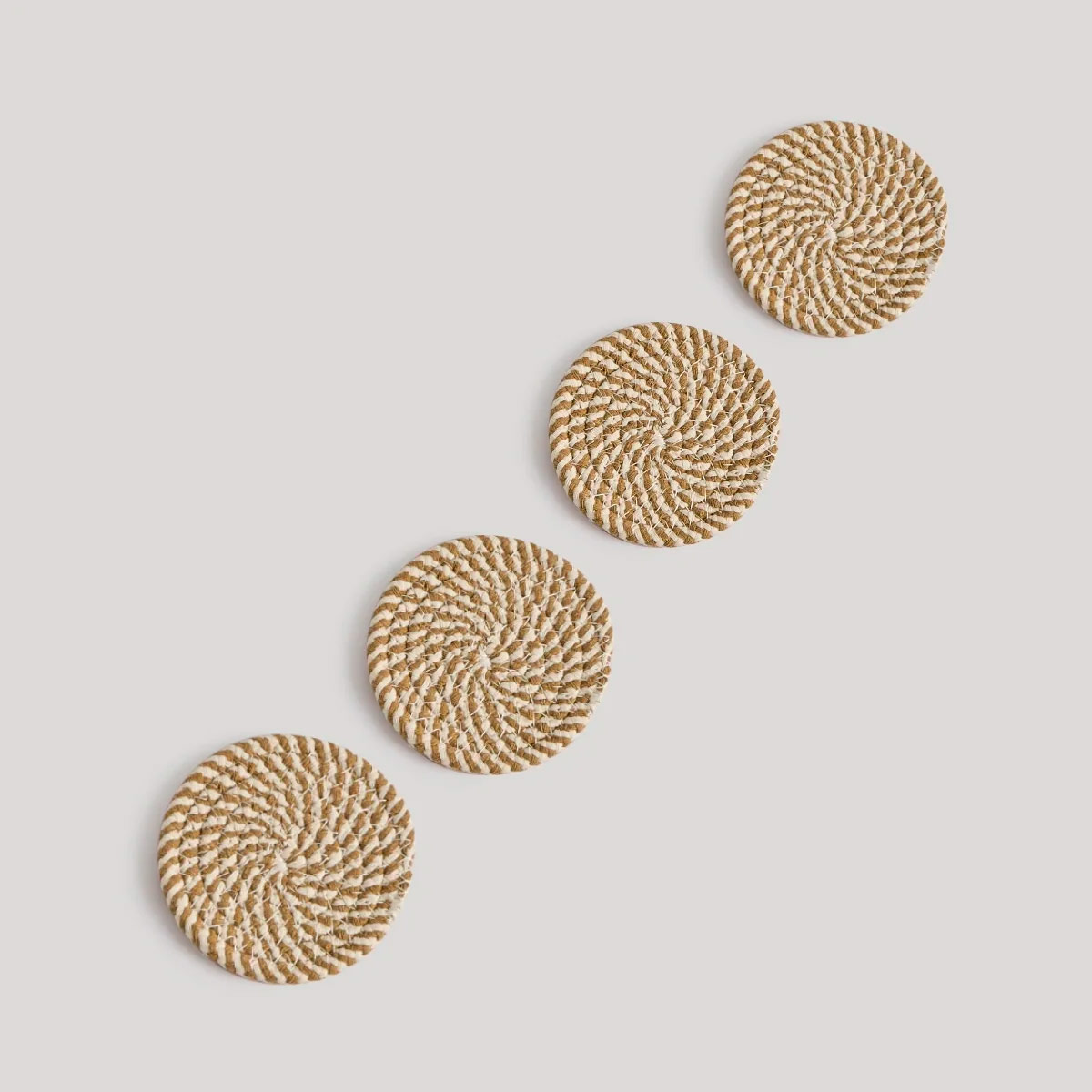 SET X4 POSAVASOS RIPLEY HOME BICOLOR BEIGE - 2
