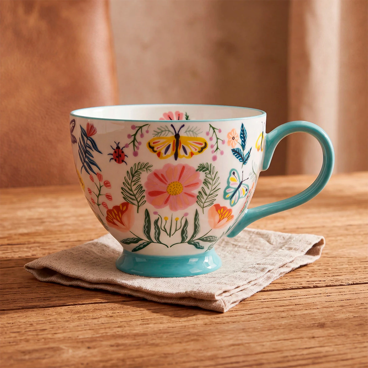 MUG RIPLEY HOME FLORES AQUA - 1