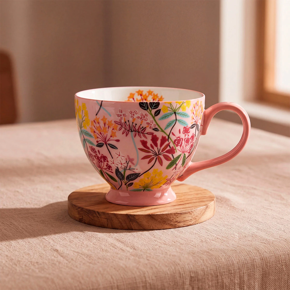 MUG RIPLEY HOME FLORES ROSADO - 1