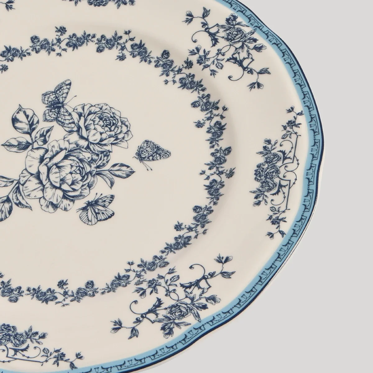 PLATO FONDO RIPLEY HOME CLASSIC COLLECTION FLORES AZUL - 2