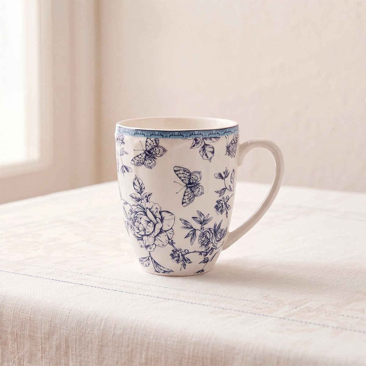 MUG RIPLEY HOME CLASSIC COLLECTION FLORES AZUL - 1