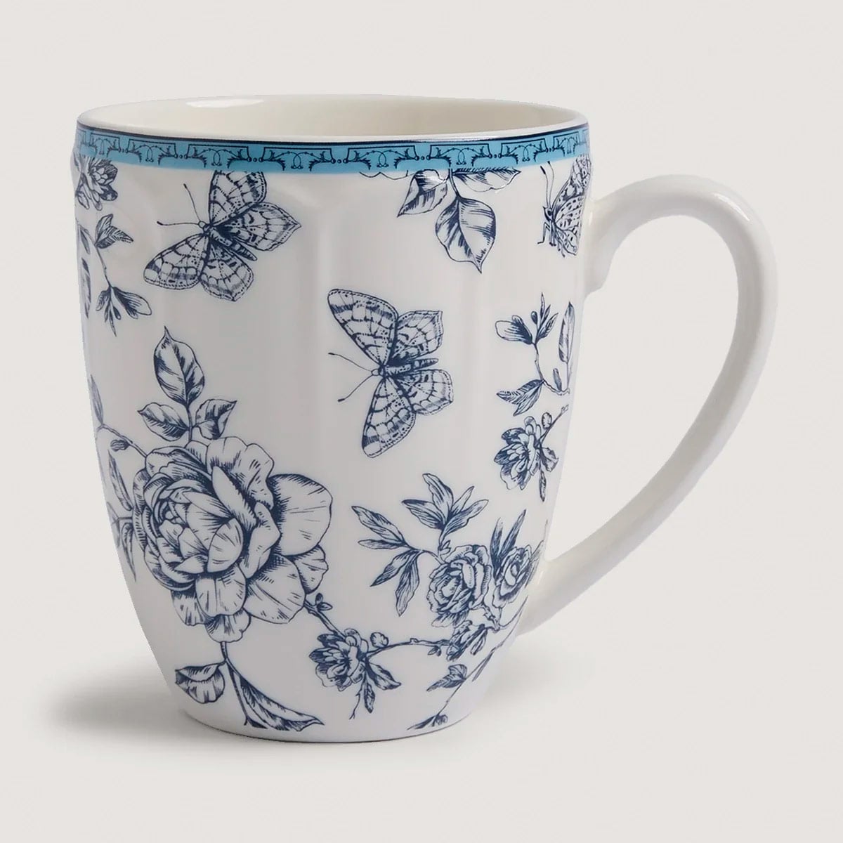 MUG RIPLEY HOME CLASSIC COLLECTION FLORES AZUL - 2