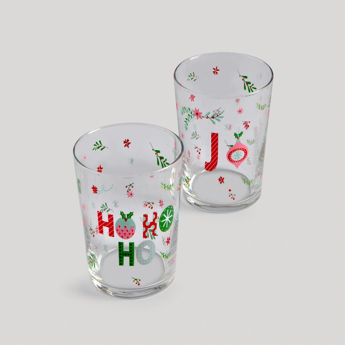 SET X2 VASOS RIPLEY HOME HO HO HO & JOY BLANCO - 1