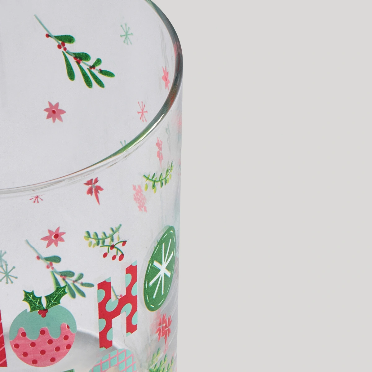 SET X2 VASOS RIPLEY HOME HO HO HO & JOY BLANCO - 2