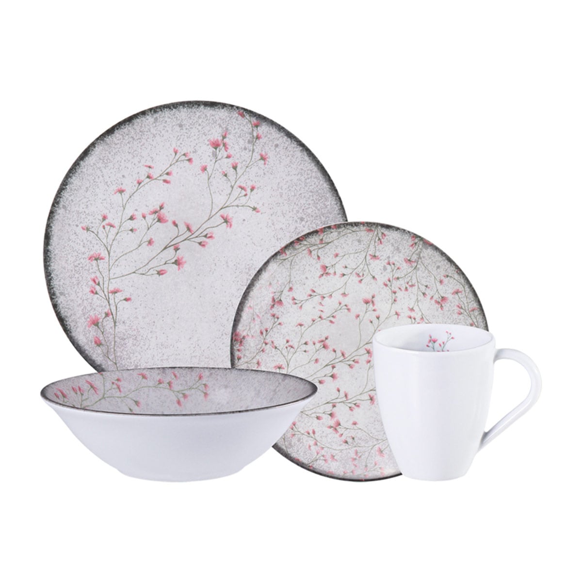 VAJILLA TRAMONTINA FLORALIS PORCELANA 16 PIEZAS - 1
