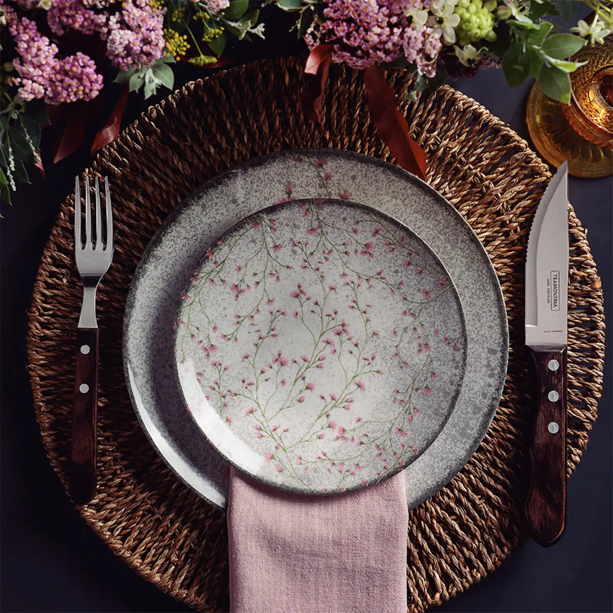 VAJILLA TRAMONTINA FLORALIS PORCELANA 16 PIEZAS - 7