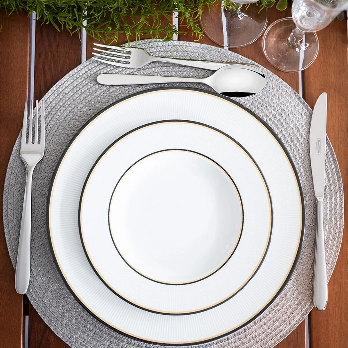 VAJILLA TRAMONTINA SIENNA PORCELANA 16 PIEZAS - 5