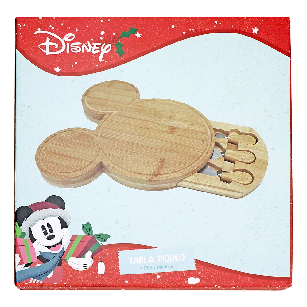 TABLA DE PIQUEOS MADERA NAVIDAD DISNEY - 5
