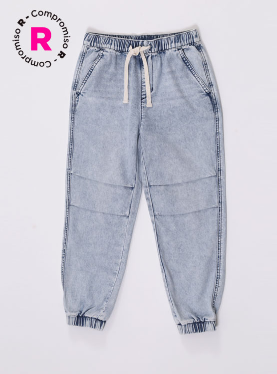 JEAN JOGGER ALGODÓN NIÑO HARVEST CELESTE PINZA - 1
