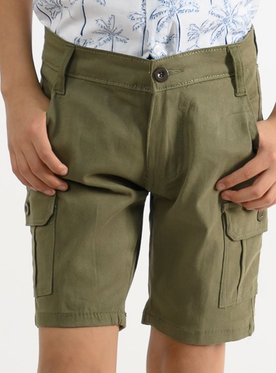 SHORT ALGODÓN REGULAR FIT NIÑO WOALLANCE 85-SG298 I24-25 - 1