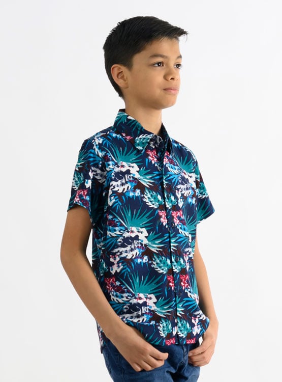 CAMISA MANGA CORTA NIÑO WOALLANCE 80-DG10009 I24-2 - 2