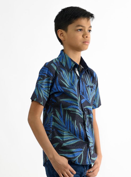 CAMISA MANGA CORTA NIÑO WOALLANCE 80-DG2889 I24-25 - 2