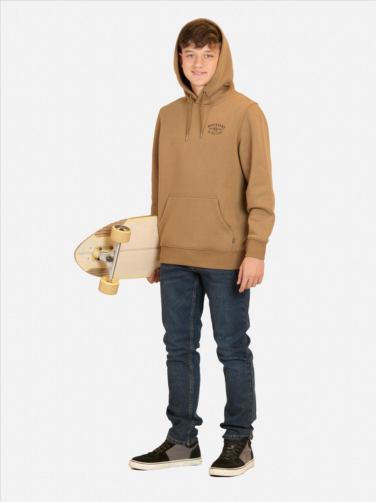 POLERA MANGA LARGA ALGODÓN NIÑO MAUI AND SONS 5O543 CANGURO - 1