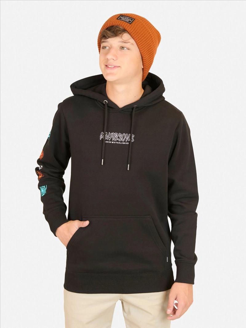 POLERA MANGA LARGA ALGODÓN NIÑO MAUI AND SONS NEGRO 5O528 CANGURO - 2