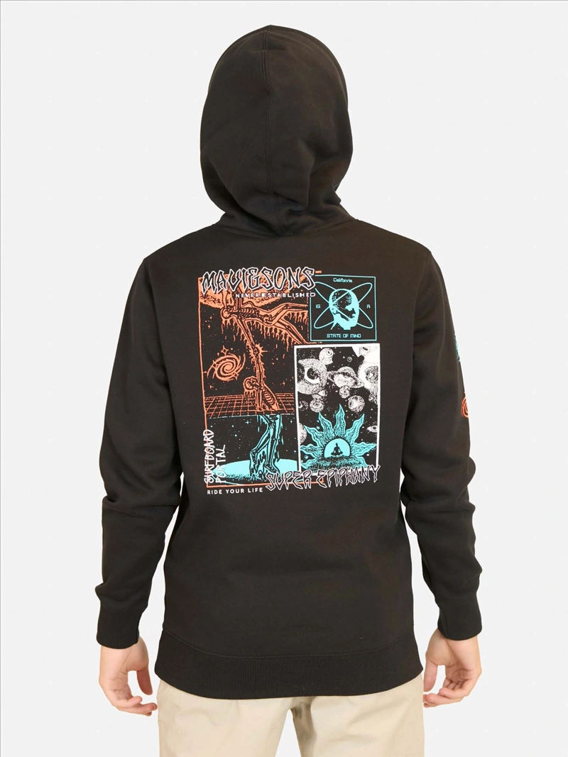 POLERA MANGA LARGA ALGODÓN NIÑO MAUI AND SONS NEGRO 5O528 CANGURO - 3