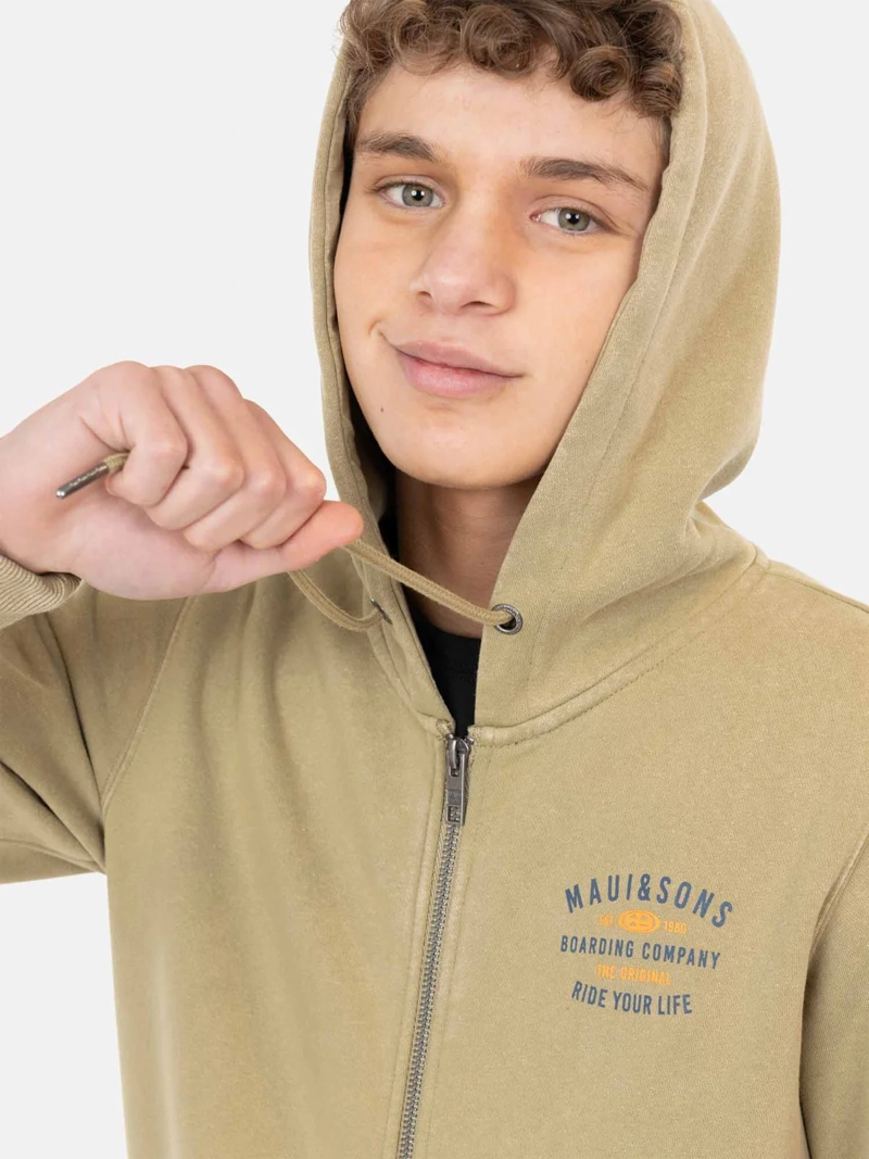 CASACA MANGA LARGA ALGODÓN NIÑO MAUI AND SONS CAMEL 5O812 FULL ZIPPER - 4