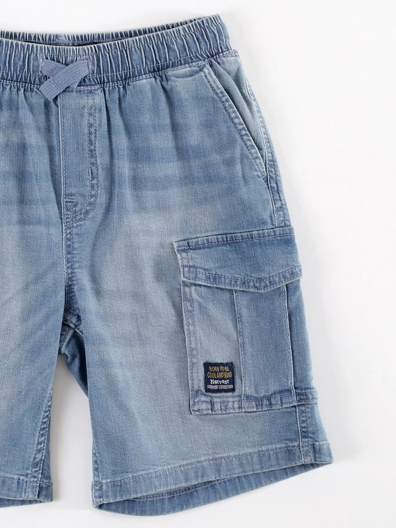 SHORT DENIM CARGO NIÑO HARVEST - 3