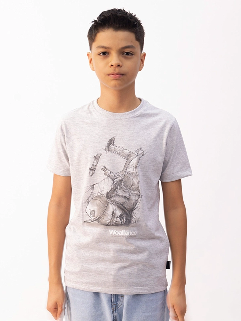 POLO NIÑO WOALLANCE MELANGE CLASICO 001 I25 - 1