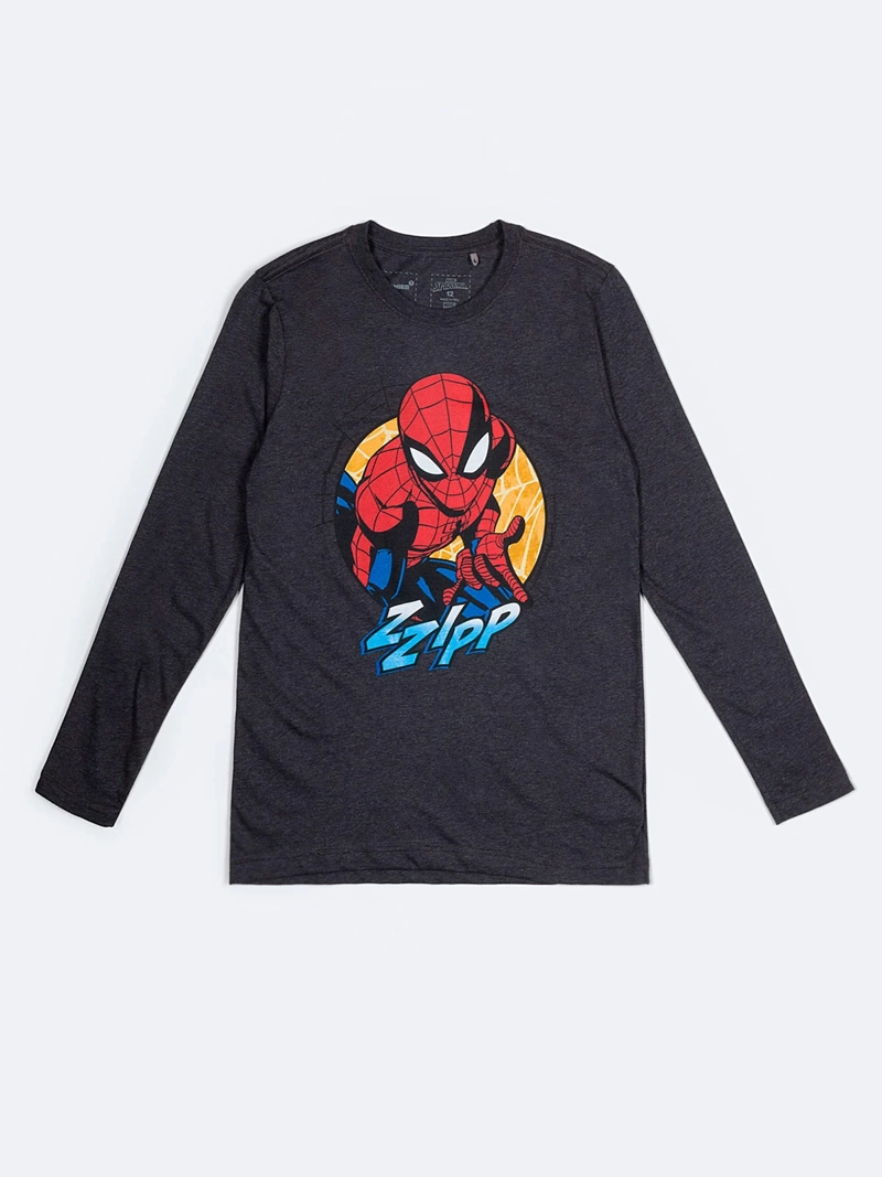 POLO MANGA LARGA NIÑO PIONIER CHARCOAL REMI-MARVEL - 1