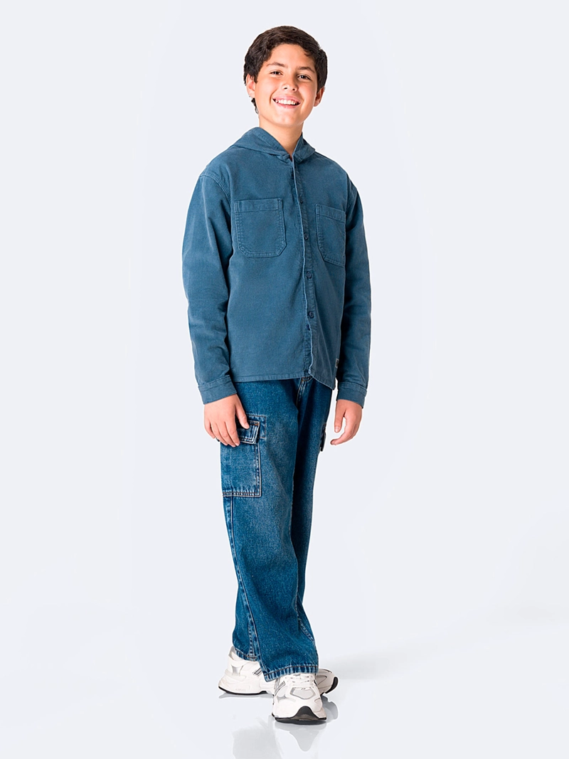 CAMISACO MANGA LARGA RGEULAR FIT NIÑO PIONIER ANABHAL - 1