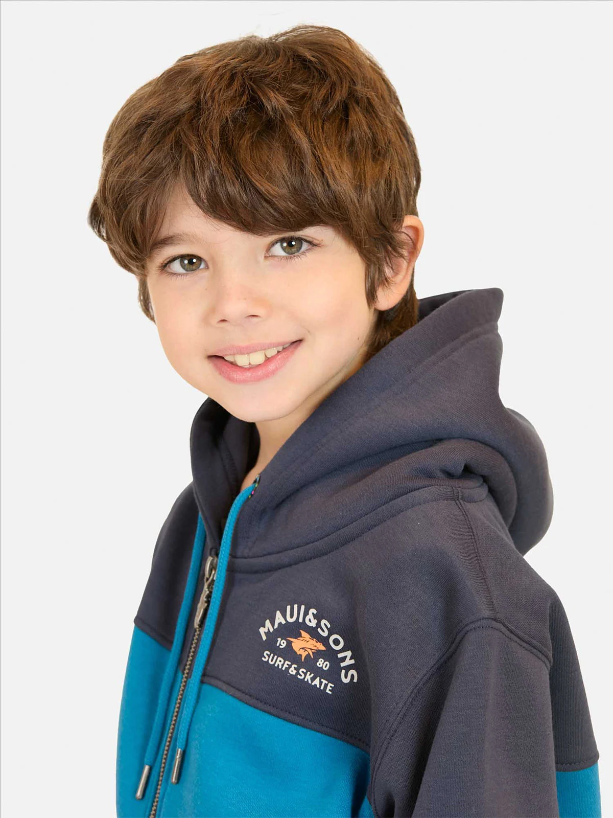 POLERA ALGODÓN NIÑO MAUI AND SONS FULL ZIPPER - 3