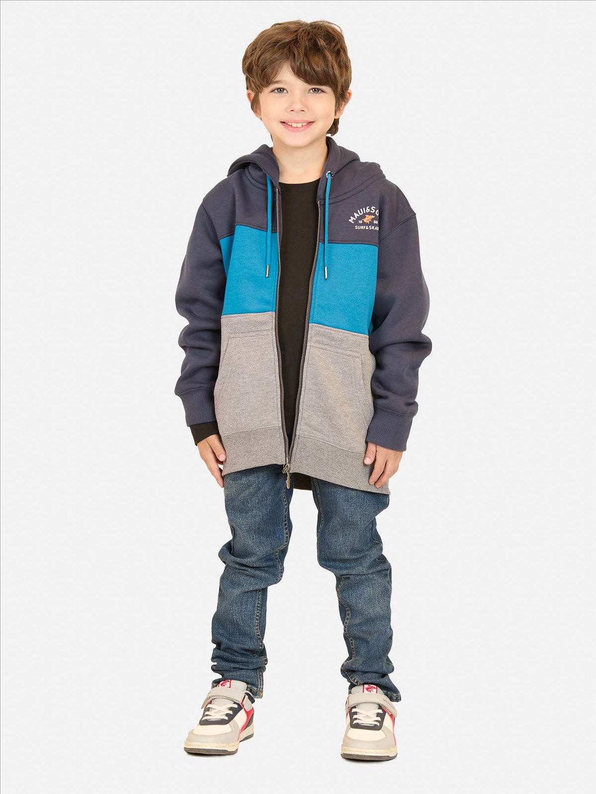 POLERA ALGODÓN NIÑO MAUI AND SONS FULL ZIPPER - 4