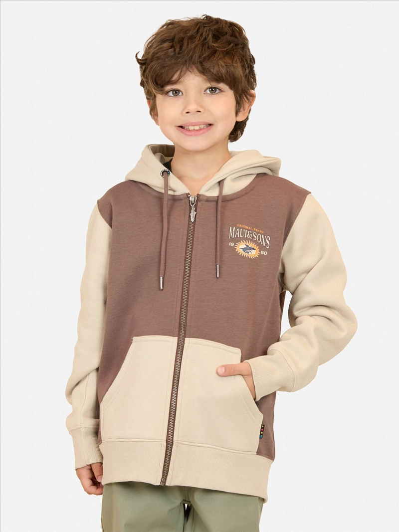 POLERA ALGODÓN NIÑO MAUI AND SONS FULL ZIPPER - 1