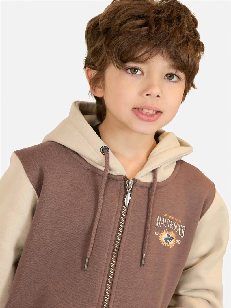 POLERA ALGODÓN NIÑO MAUI AND SONS FULL ZIPPER - 3