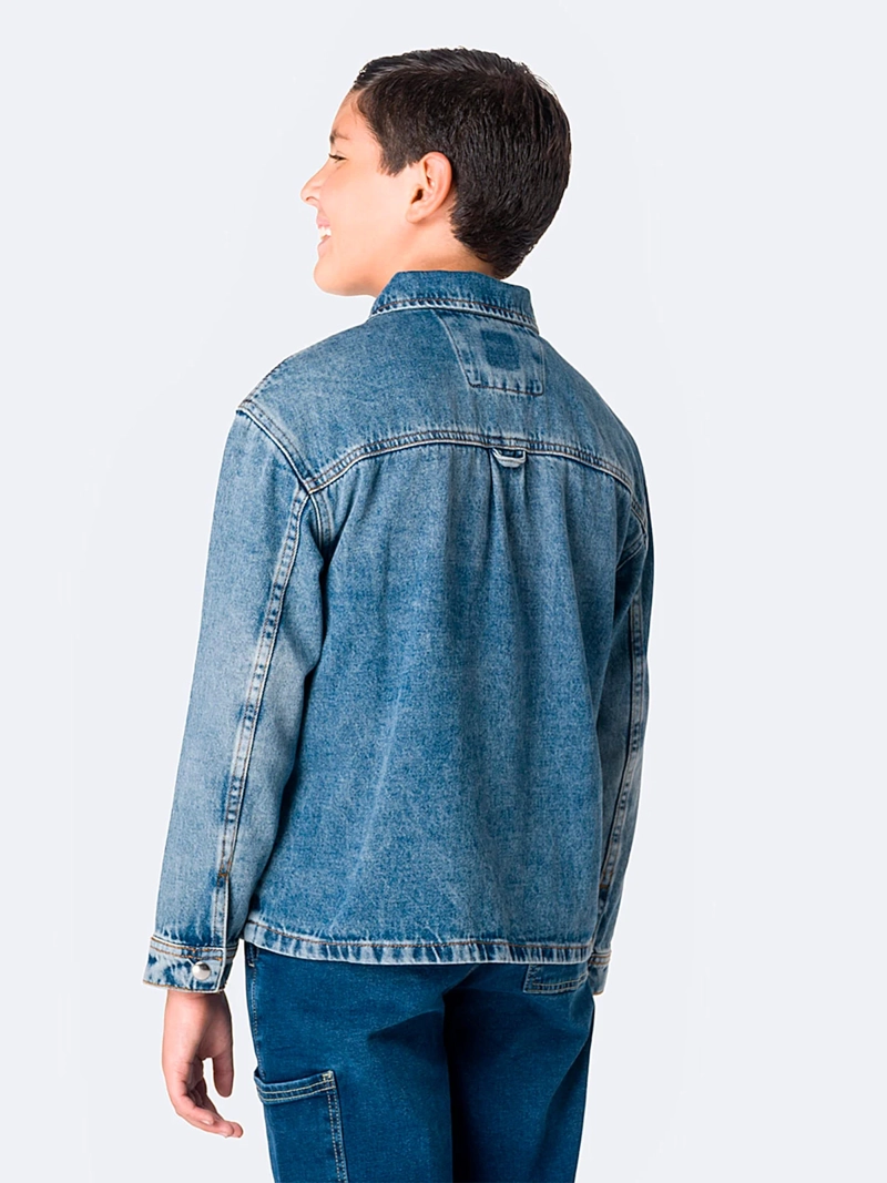 CAMISACO MANGA LARGA NIÑO PIONIER DENIM LUCAHS - 3