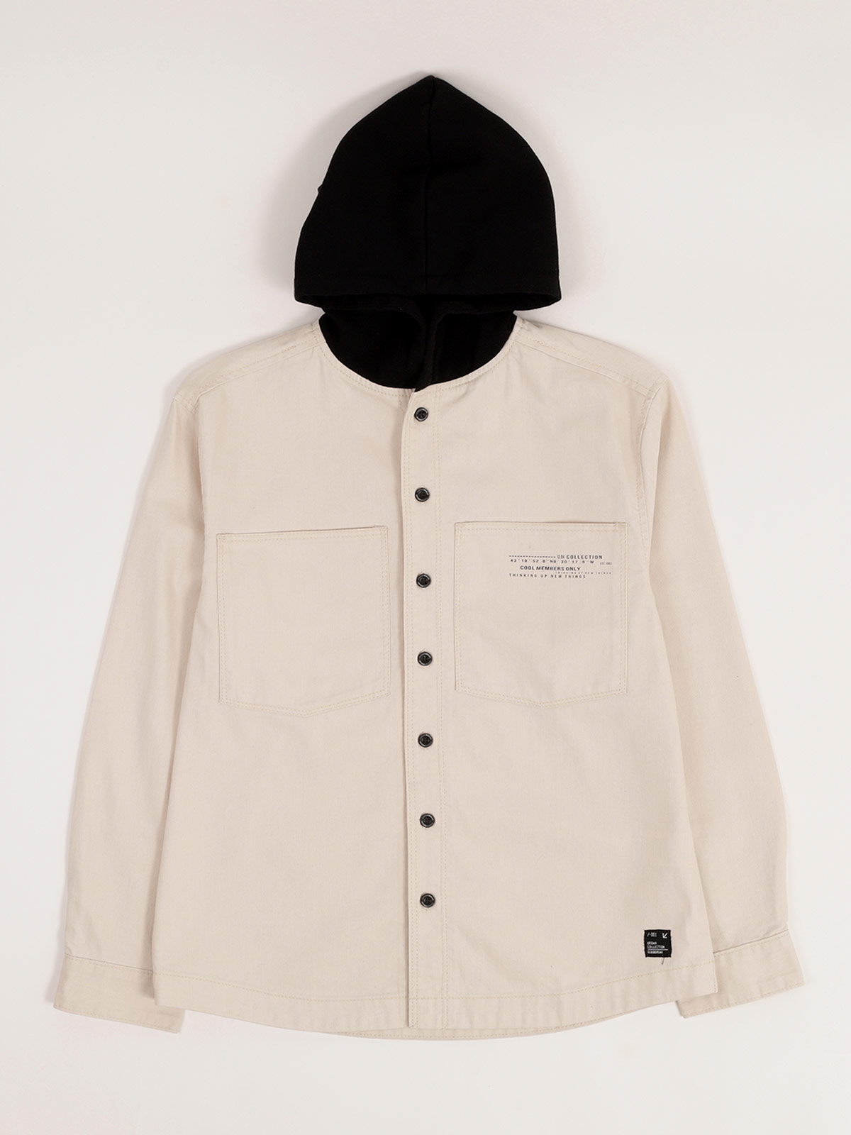 CAMISA MANGA LARGA DENIM CON CAPUCHA NIÑO CLOUDBREAK - 1