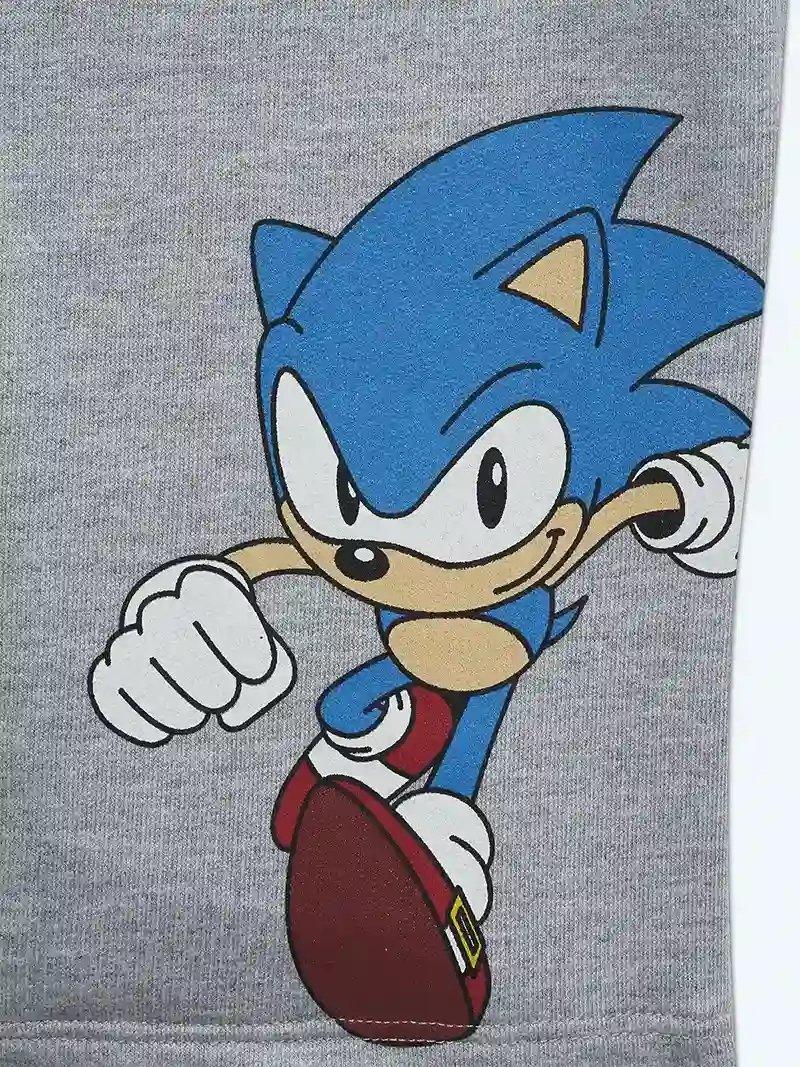 SHORT ALGODÓN NIÑO SONIC GRIS - 3