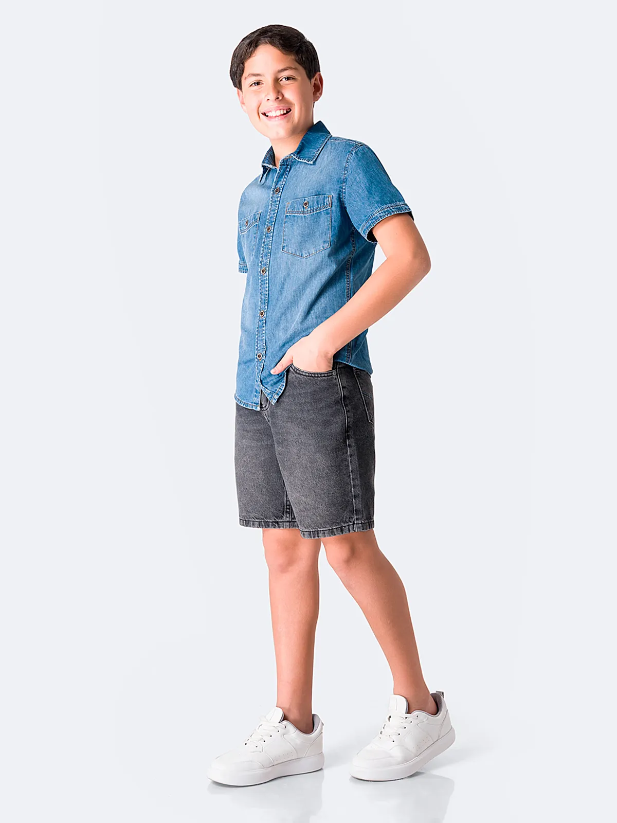 CAMISA MANGA CORTA NIÑO PIONIER RODRIGOH - 1