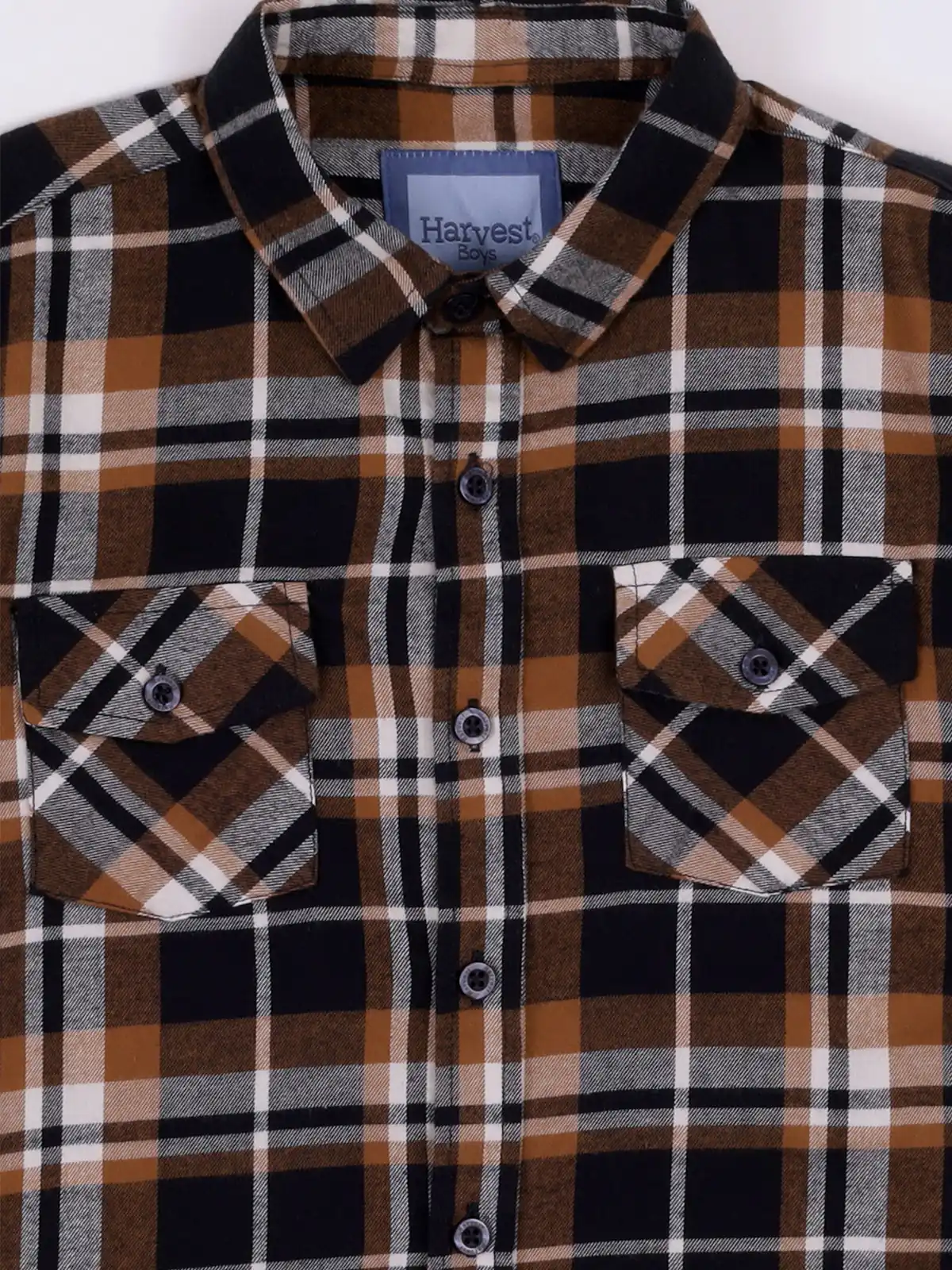CAMISA MANGA LARGA ESCOCESA ALGODÓN NIÑO HARVEST - 3