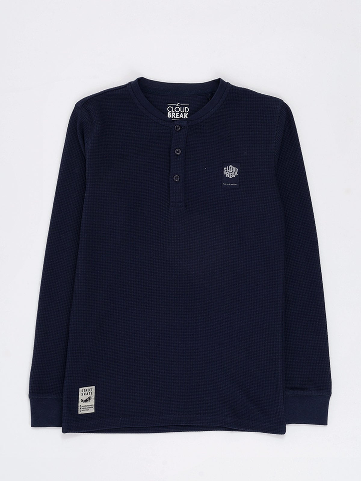 POLO WAFFLE MANGA LARGA NIÑO CLOUDBREAK - 1