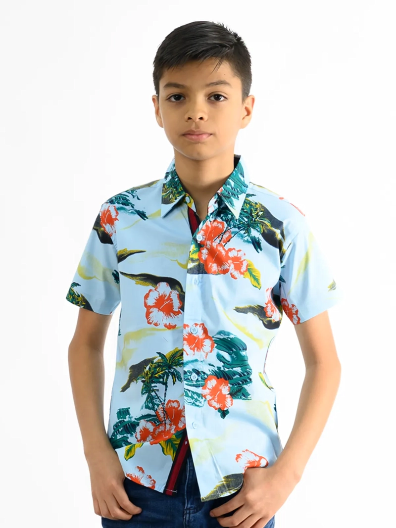 CAMISA MANGA CORTA NIÑO WOALLANCE NEW 80-DG3054 I2 - 2