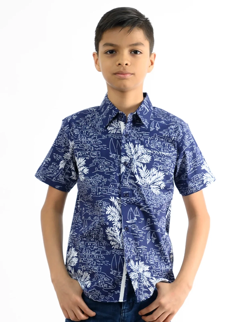 CAMISA MANGA CORTA NIÑO WOALLANCE NEW 80-DG3058 I2 - 1