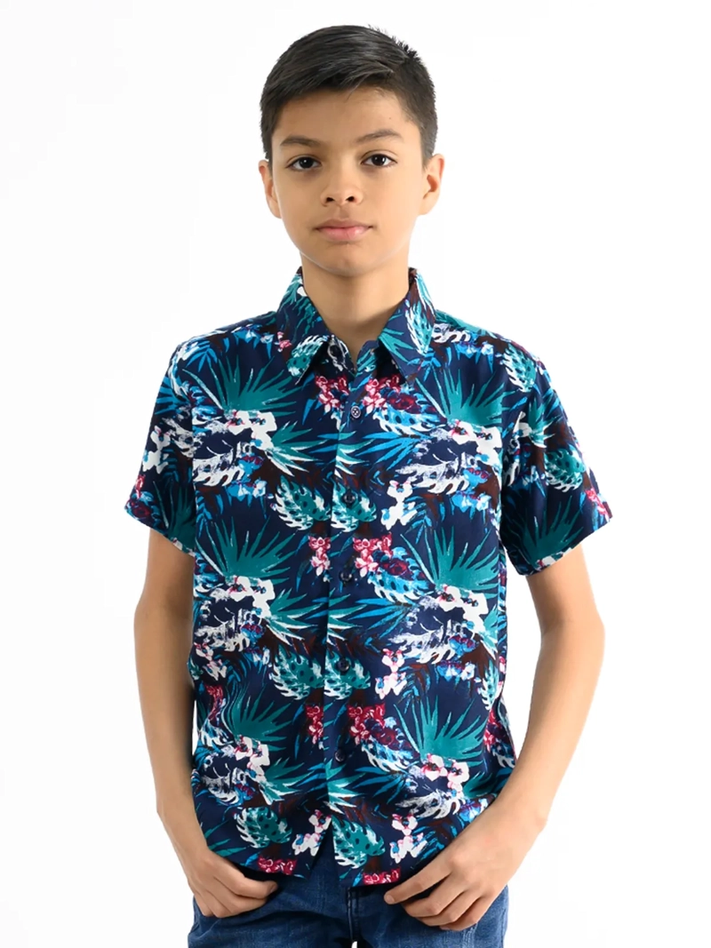 CAMISA MANGA CORTA NIÑO WOALLANCE NEW 80-DG10009 I - 1